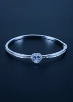 Heart Solitaire Bracelet (Silver) BRA000669 - Image 3