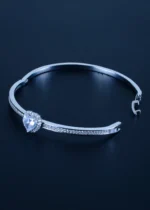 Heart Solitaire Bracelet (Silver) BRA000669 - Image 5