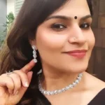 Hearts Diamond Necklace Set (White-Gold) - NEC02122204