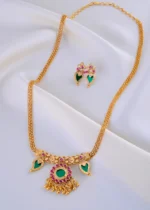 Heritage Bloom Necklace (Antique Gold) NEC002013