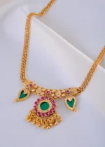 Heritage Bloom Necklace (Antique Gold) NEC002013 - Image 2