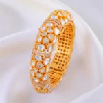 Heritage Polki Luxe Bangle ( Yellow Gold ) BRA002160