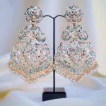 Hot Selling Firoza Jadau Earrings (Yellow Gold) EAR001028