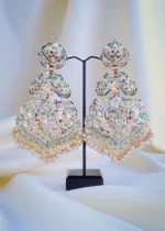 Hot Selling Firoza Jadau Earrings (Yellow Gold) EAR001028