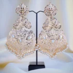 Hot Selling Pearl Jadau Earrings (Yellow Gold) EAR001029