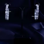 Ice Cascade German Silver Hoops (Silver) EAR002308