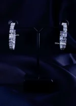 Ice Cascade German Silver Hoops (Silver) EAR002308