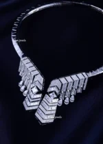 Icy Art Deco Collar Set (Silver) NEC002223 - Image 2