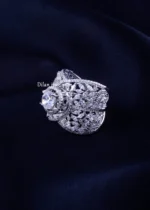Icy Marquise Bow Ring (Silver) RING02211 - Image 2