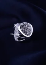 Icy Marquise Bow Ring (Silver) RING02211 - Image 3