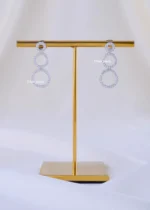 Infinity Halo Diamond Necklace Set (Silver) NEC002265 - Image 3