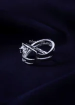 Infinity Spark Criss-Cross Ring (Silver) RING02414 - Image 3