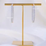 Infinity Sparkle Statement Hoops (Yellow Gold) EAR002239