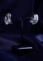 Intertwined Crystal Wide Hoops (Silver) EAR002251 - Image 3