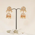 Ivory Kundan Jhumka (Yellow Gold) EAR000594
