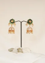 Ivory Kundan Jhumka (Yellow Gold) EAR000594 - Image 2