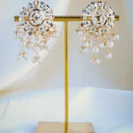 Jadau Blue Saphire Earrings (Yellow Gold) EAR000959