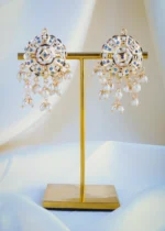 Jadau Blue Saphire Earrings (Yellow Gold) EAR000959