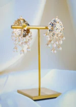 Jadau Blue Saphire Earrings (Yellow Gold) EAR000959 - Image 3