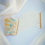 Jadau Firoza Paatla Bracelet (Yellow Gold) BRA001041