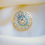 Jadau Firoza Ring (Yellow Gold) RING01007