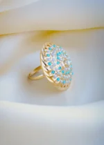 Jadau Firoza Ring (Yellow Gold) RING01007 - Image 3