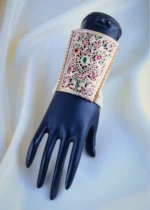 Jadau Multicolor Paatla Bracelet (Yellow Gold) BRA001040 - Image 3