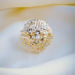 Jadau Pearl Adjustable Ring (Yellow Gold) RING01005