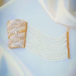 Jadau Pearl Paatla Bracelet (Yellow Gold) BRA001044