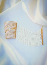 Jadau Pearl Paatla Bracelet (Yellow Gold) BRA001044