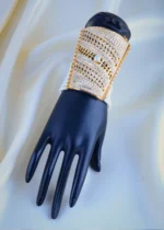 Jadau Pearl Paatla Bracelet (Yellow Gold) BRA001044 - Image 2