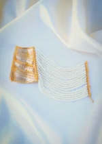Jadau Pearl Paatla Bracelet (Yellow Gold) BRA001044 - Image 3