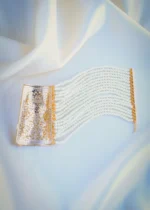 Jadau Pearl Star Paatla Bracelet (Yellow Gold) BRA001045 - Image 4