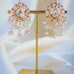 Jadau Red Coral Earrings (Yellow Gold) EAR000953
