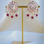 Jadau Ruby Earrings (Yellow Gold) EAR000955