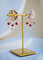 Jadau Ruby Earrings (Yellow Gold) EAR000955 - Image 3