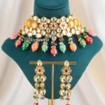 Jashn Multicolor Necklace Set (Yellow Gold) NEC002686