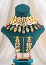 Jashn Multicolor Necklace Set (Yellow Gold) NEC002686