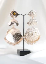 Jashn‑E‑Shaam Festive Chandbali–Classic White (Yellow Gold) EAR002525 - Image 3