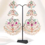 Jashn‑E‑Shaam Festive Chandbali–Multicolour (Yellow Gold) EAR002523