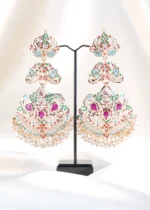 Jashn‑E‑Shaam Festive Chandbali–Multicolour (Yellow Gold) EAR002523