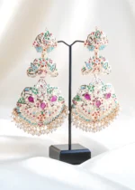 Jashn‑E‑Shaam Festive Chandbali–Multicolour (Yellow Gold) EAR002523 - Image 2