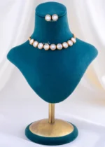 Kundan Aura Collar Necklace Set (Yellow Gold) NEC002404