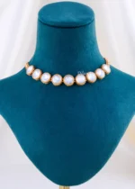 Kundan Aura Collar Necklace Set (Yellow Gold) NEC002404 - Image 2