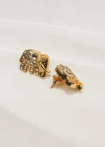 Kundan Elephant Studs (Yellow Gold) EAR000542 - Image 5