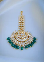Kundan Green Mang Tika (Yellow Gold) ACC000968