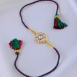 Kundan Kiran Multi Thread Rakhi (Yellow Gold) RAK001945
