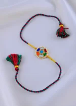 Kundan Kiran Navratna Rakhi (Yellow Gold) RAK001947