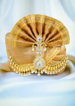 Kundan Pearl Sehra Kalgi for Men (Yellow Gold) KALGI1119