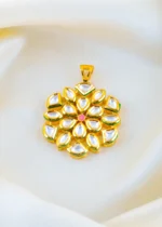 Kundan Phooliya Locket Set (Yellow Gold) PSET01641 - Image 2